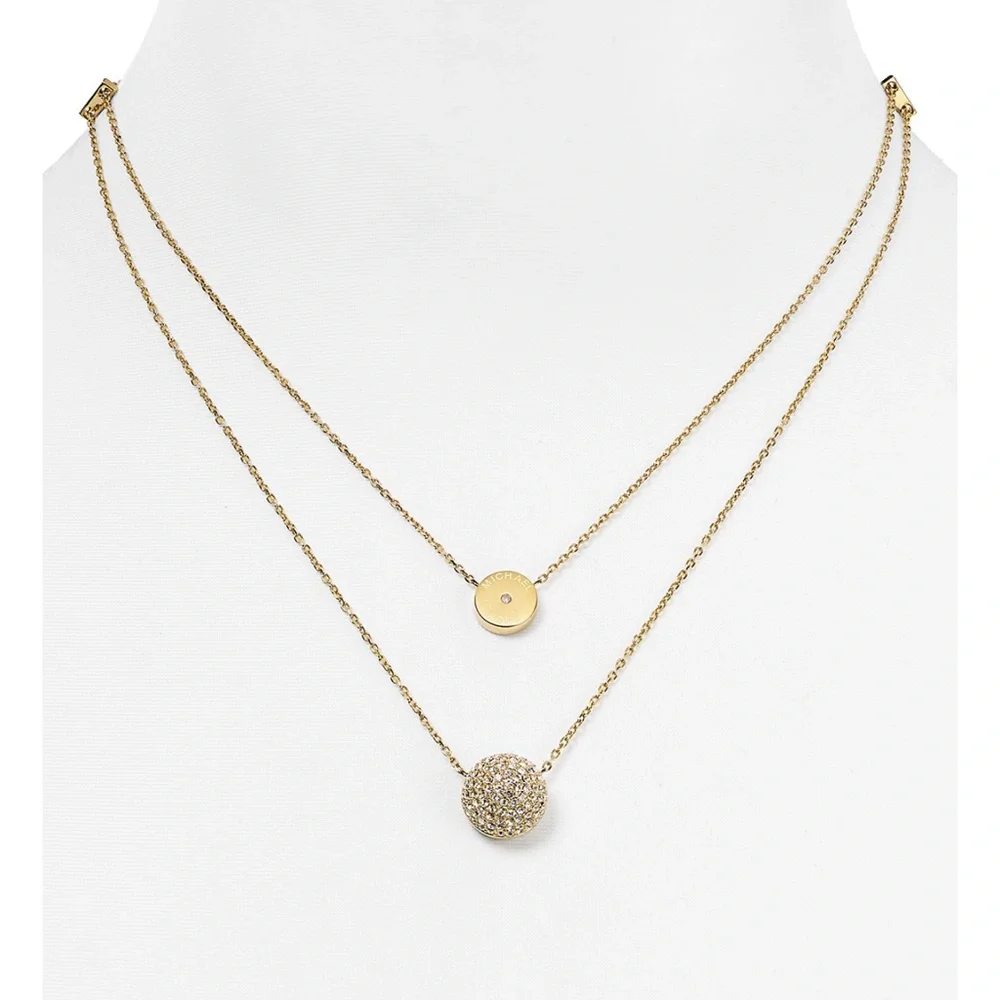 Michael Kors Dual Chain Pendant Necklace - Picture 1 of 9
